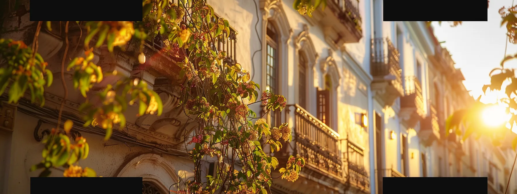 Capture the intricate details of sucre's iconic white facades glowing under the golden rays of the sun.